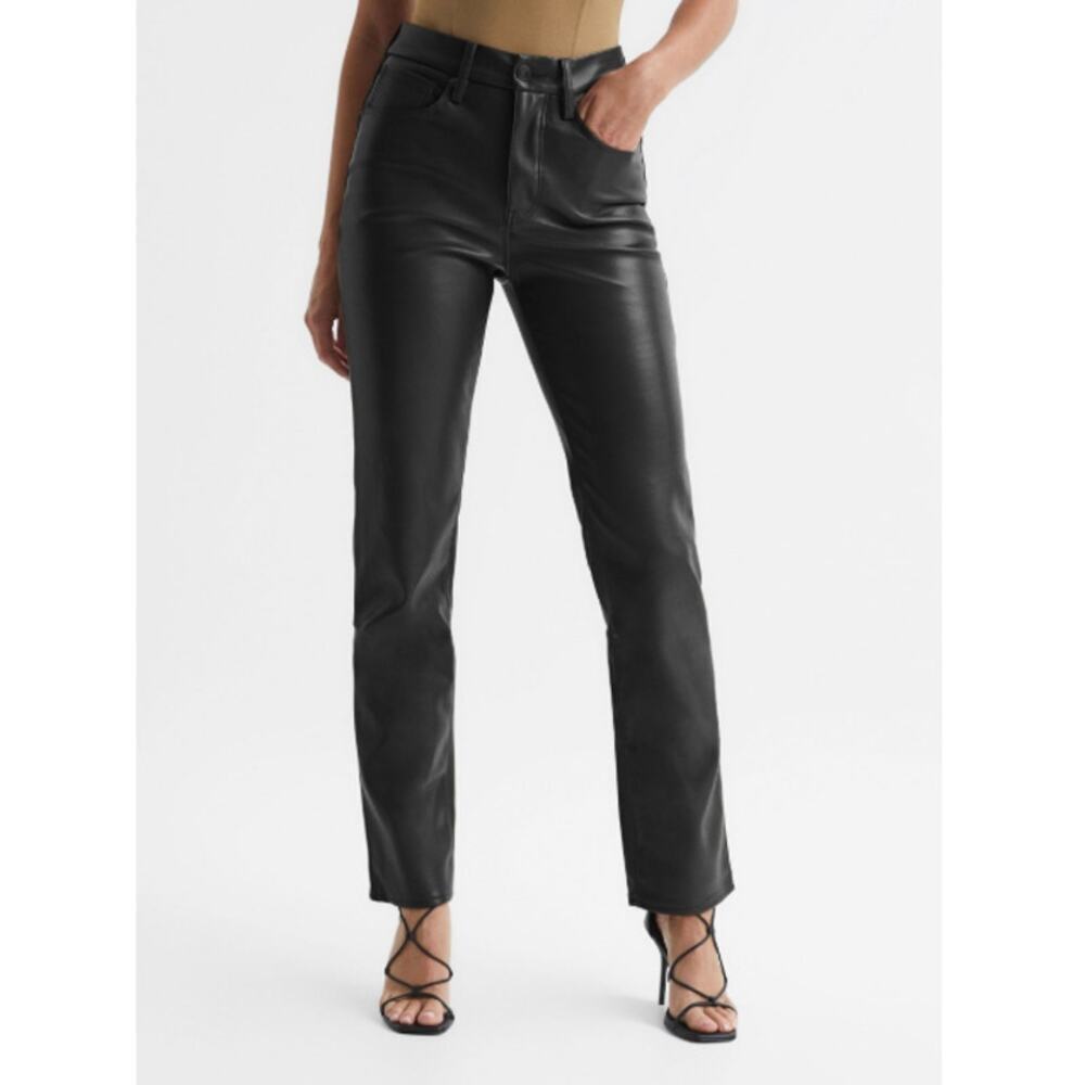 Good American Women's Black Better Than Leather Pants Size 0/25